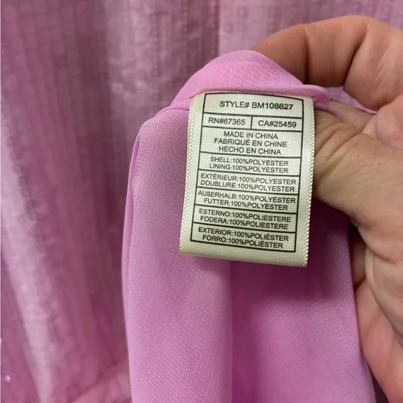 Steve Madden Light Pink Sequin Textured Dress - Picture 6 of 8